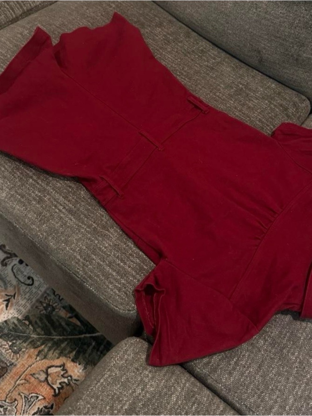 Day and Moon Let’s Go Romper in maroon. - Picture 5 of 7